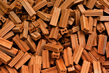 background from orange bricks