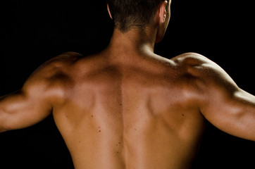 Fototapeta premium Back of the muscular man