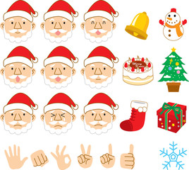 クリスマスサンタ表情