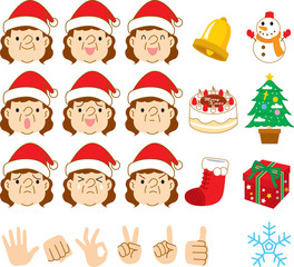 クリスマス中年女性