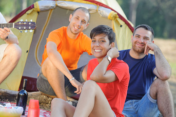 Young Couple Camping