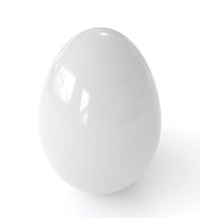 3d white egg isolated on white background
