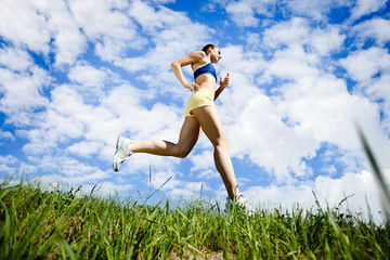 Young woman running outdoor
