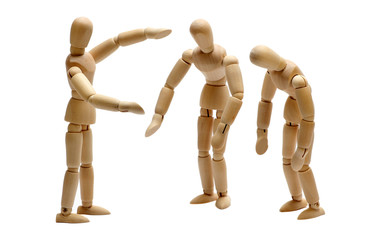 wooden employer and employee