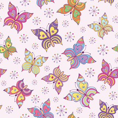 Fototapeta na wymiar szwu witn kolorowe motyle