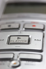 Detailed view of the digital voice recorder.