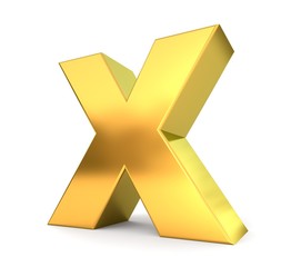 3d golden letter collection - X
