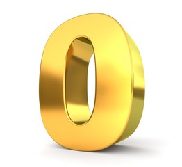3d golden number collection - 0