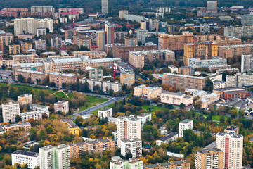 Fototapeta na wymiar modern urban residential district in autumn afternoon