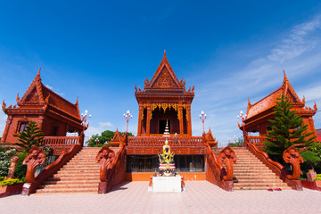 The beautiful brown temple (wat thai), Bangkok, Thailand