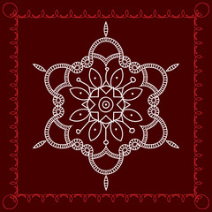 Folk Motif Design wall painting