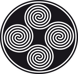 Fototapeta na wymiar związane celtic podwójne spirale