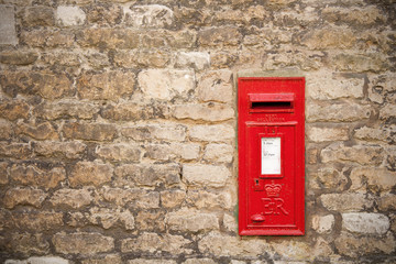 traditional old english red postbox