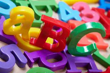 Plastic alphabet letters