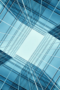 glass building perspective view