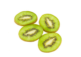 sliced ​​kiwi fruit isolated