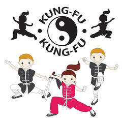 Vector illustration of  kung fu
