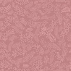 Leaves seamless pattern on gentle background