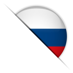 Russia Flag Glossy Button