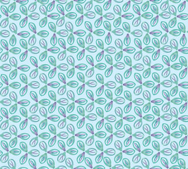 seamless pattern with flower on light blue background