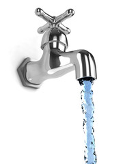 3d Tap pouring water - 45391726