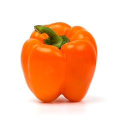 Orange sweet pepper isolated on white