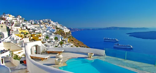 Foto op Plexiglas luxe vakanties -Santorini © Freesurf