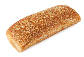 A loaf of bread with sesame seeds