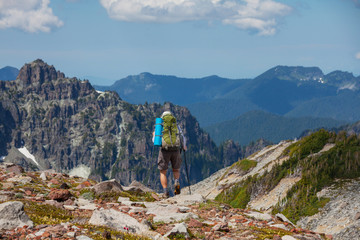 Fototapeta premium Hike in North Cascades