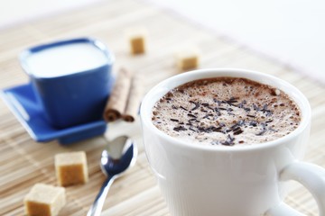 Cappuccino with foam for good morning
