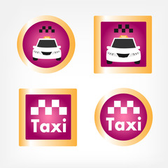Set of various taxi icons