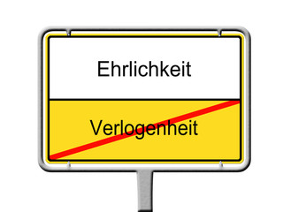 Schild für und dagegen