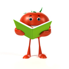 3d rendered illustration of a tomato character