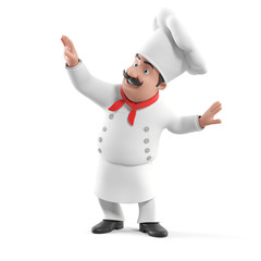 3d rendered illustration of a kitchen chef
