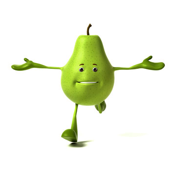 3d rendered illustration of a pear character