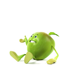 3d rendered illustration of an apple character