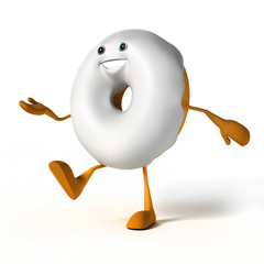 Obraz premium 3d rendered illustration of a donut character
