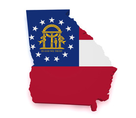 Georgia Map 3d Shape