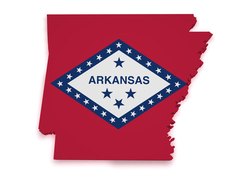 Arkansas Map 3d Shape