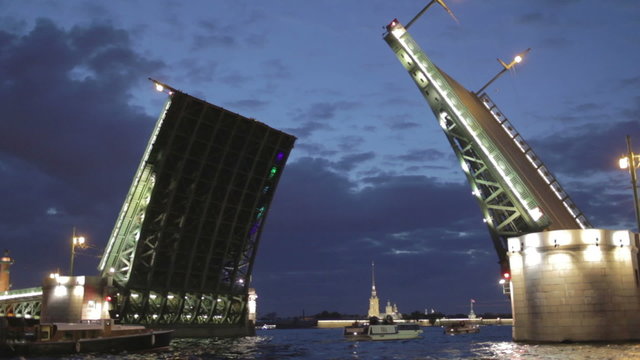 The Palace Bridge in Saint Petersburg.