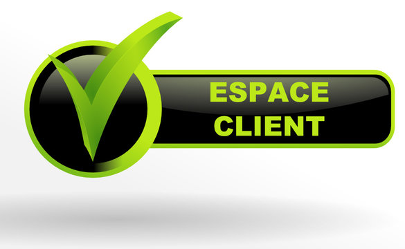espace client sur bouton valid&eacute; vert et noir