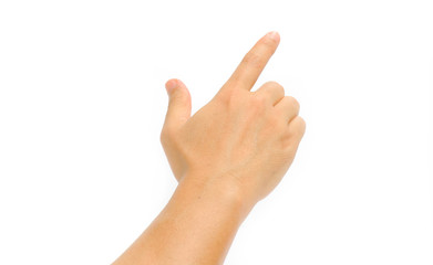 Hand symbol with isolated white background