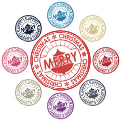 merry christmas stamp