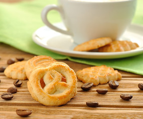 Cookies on a brown table