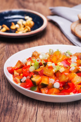 Vegetables stew with tomatoes sauce