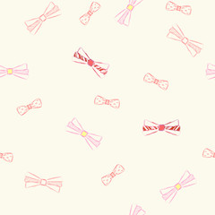 cute seamless pattern  for girl with bows.