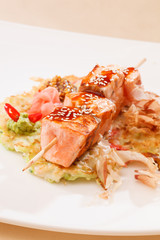 salmon kebab