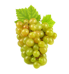 White grapes with leaves