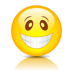 Vector smiley over white