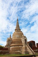 Naklejka premium Ancient Buddhist temple in Ayutthaya, Thailand.
